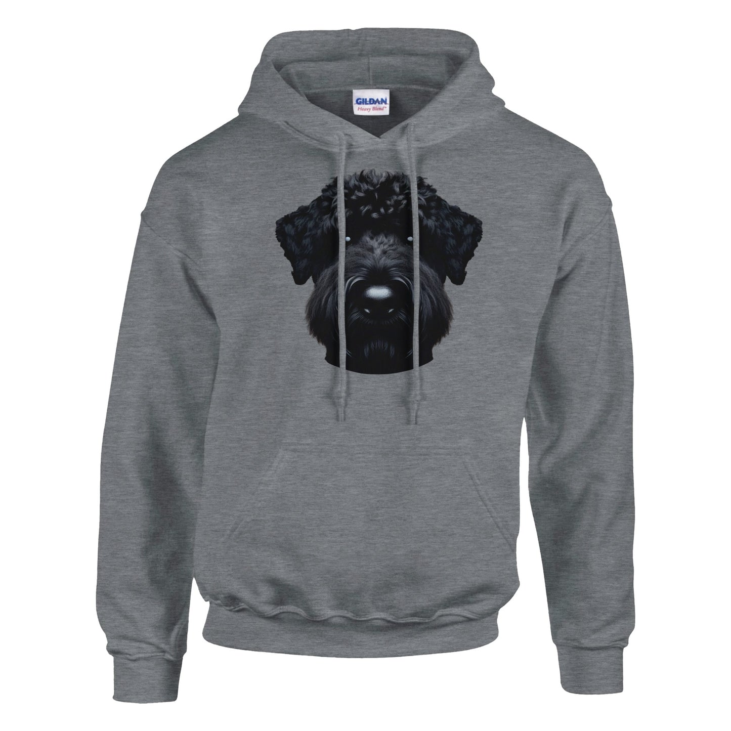sports grey black russian terrier pullover hoodie