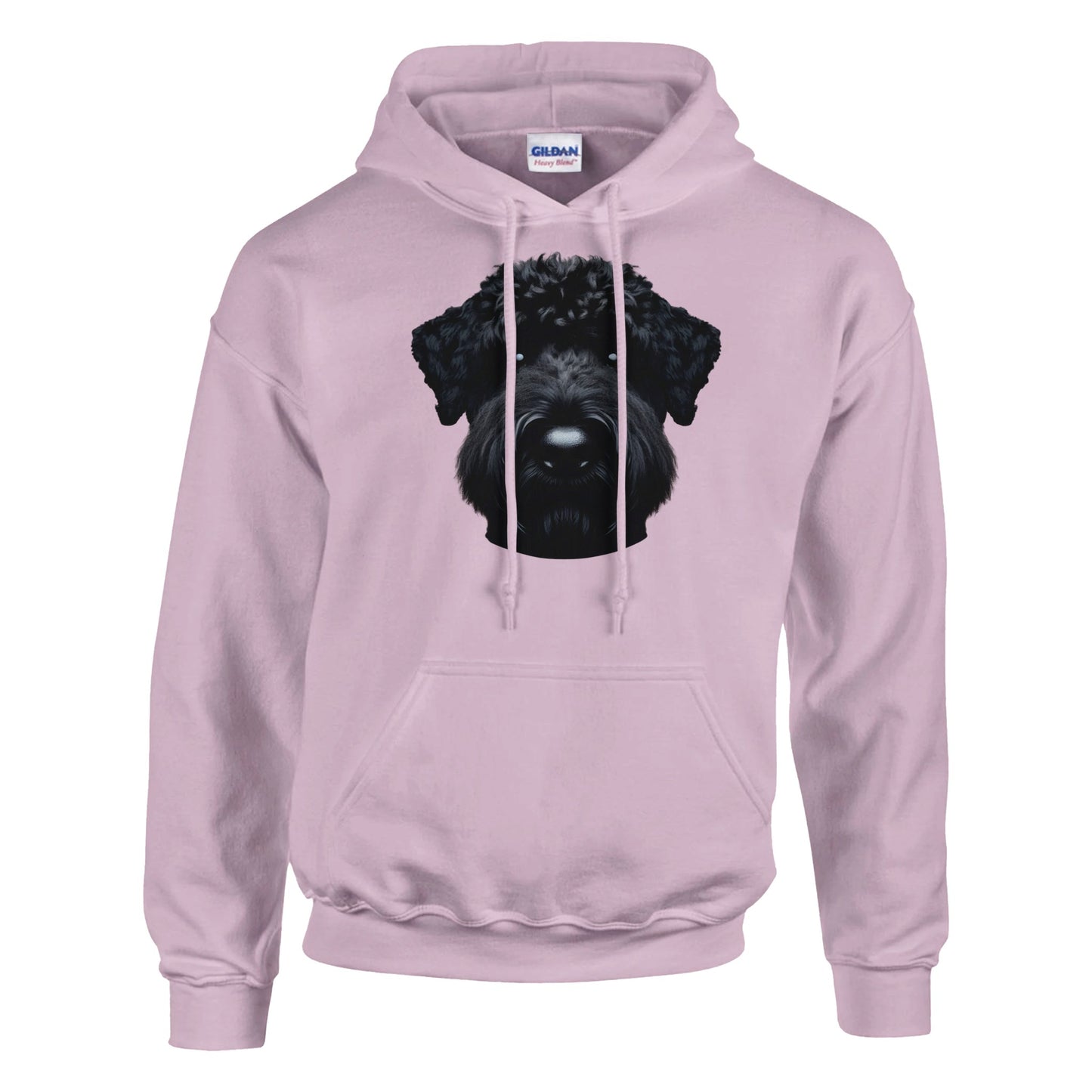 Pink black russian terrier pullover hoodie