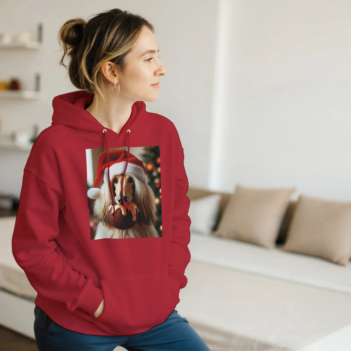 Afghan Hound Christmas Pullover Hoodie - Petselfie