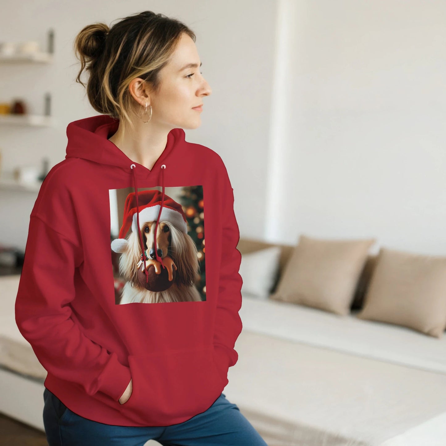 Afghan Hound Christmas Pullover Hoodie - Petselfie