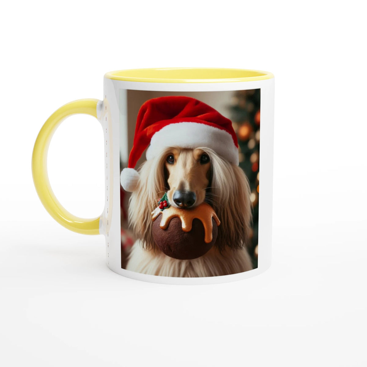 Afghan Hound White Mug with Colour Inside - Petselfie