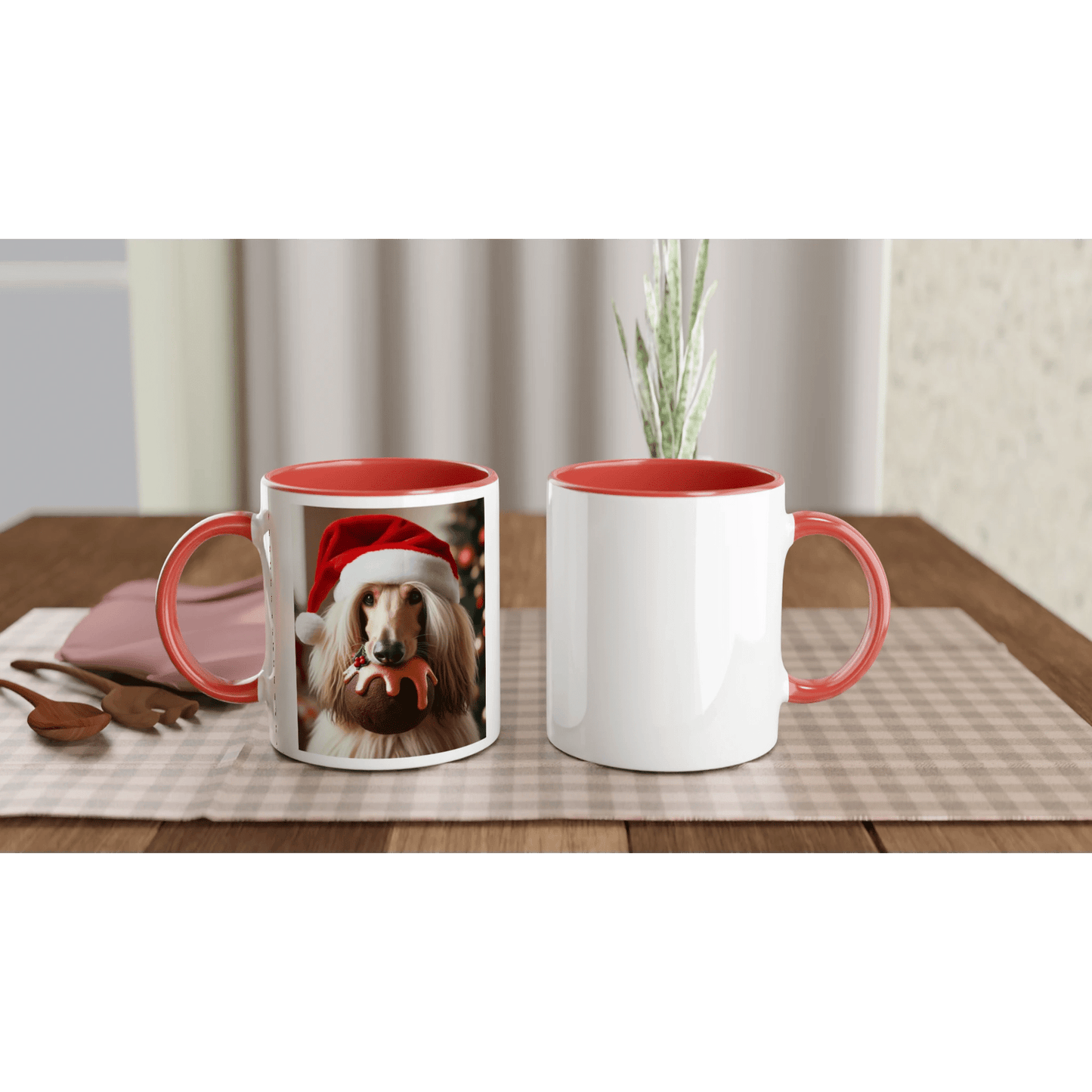 Afghan Hound White Mug with Colour Inside - Petselfie