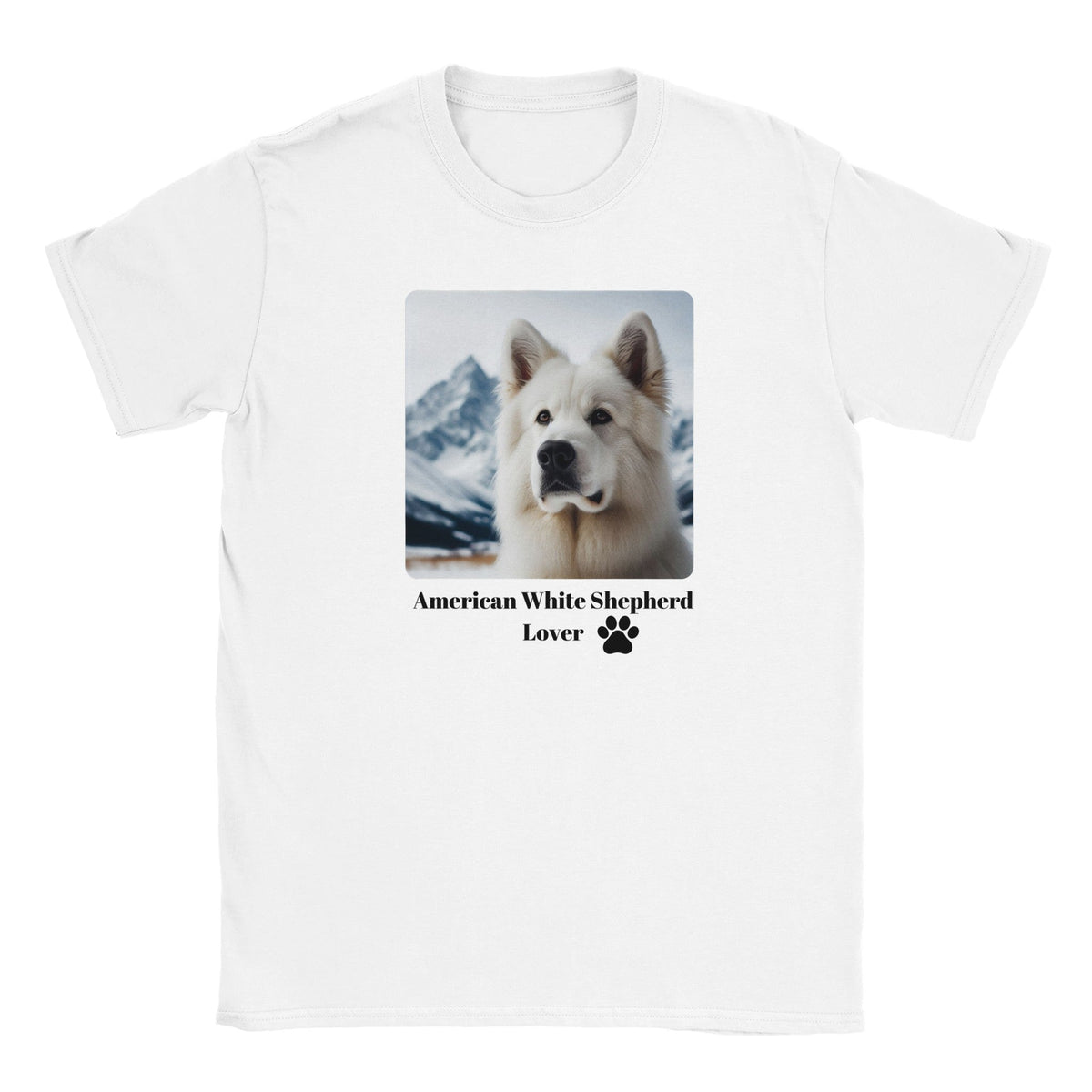 American White Shepherd T-Shirt - PetSelfie - Petselfie