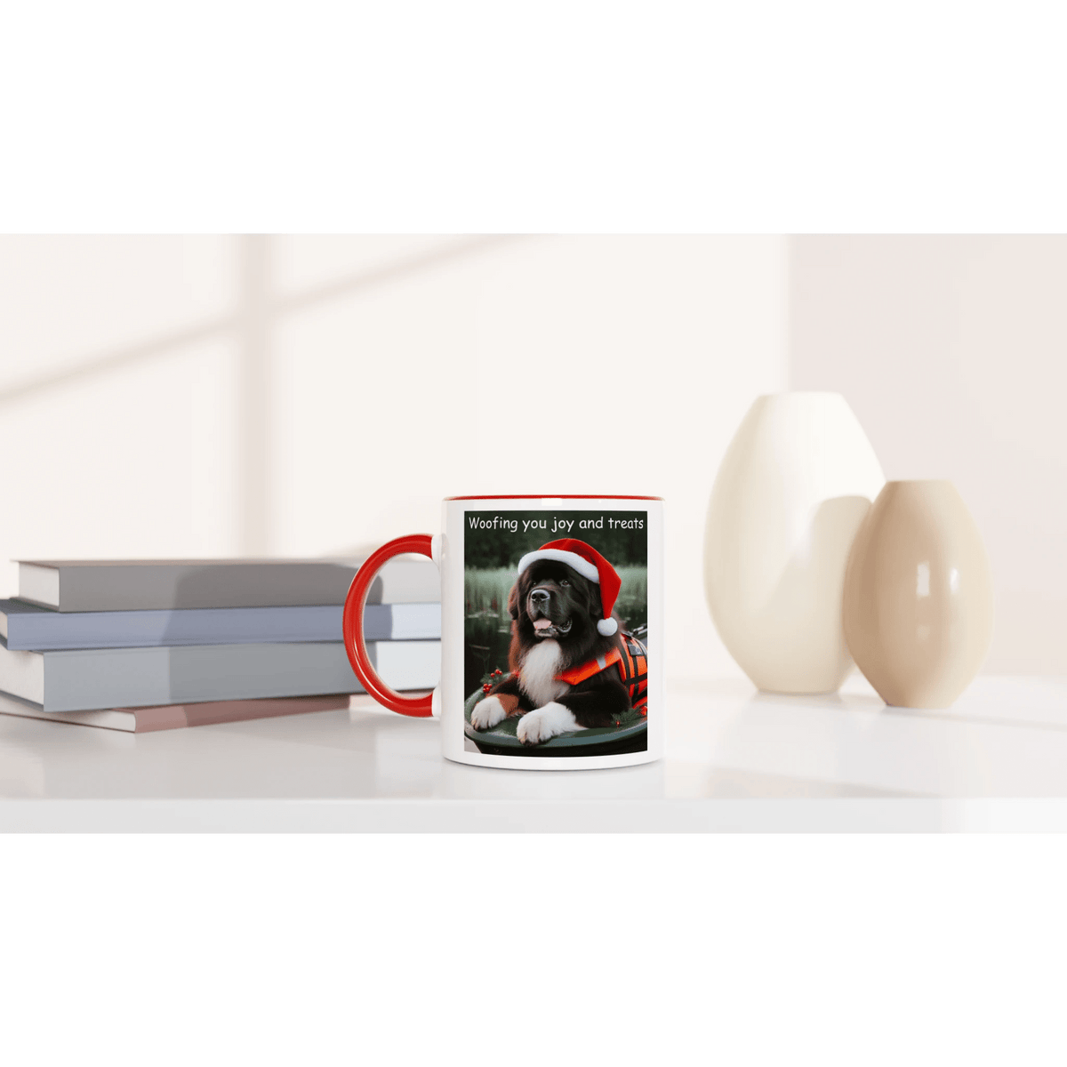 Bernese Mountain Dog Christmas Mug with Colour Inside - Petselfie