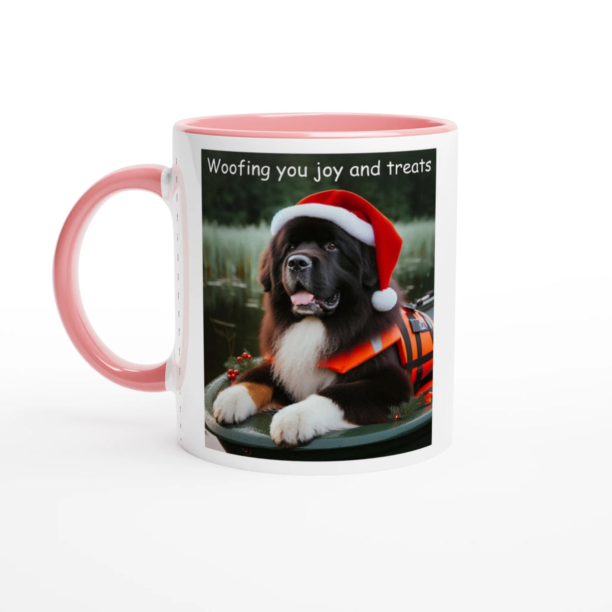 Bernese Mountain Dog Christmas Mug with Colour Inside - Petselfie