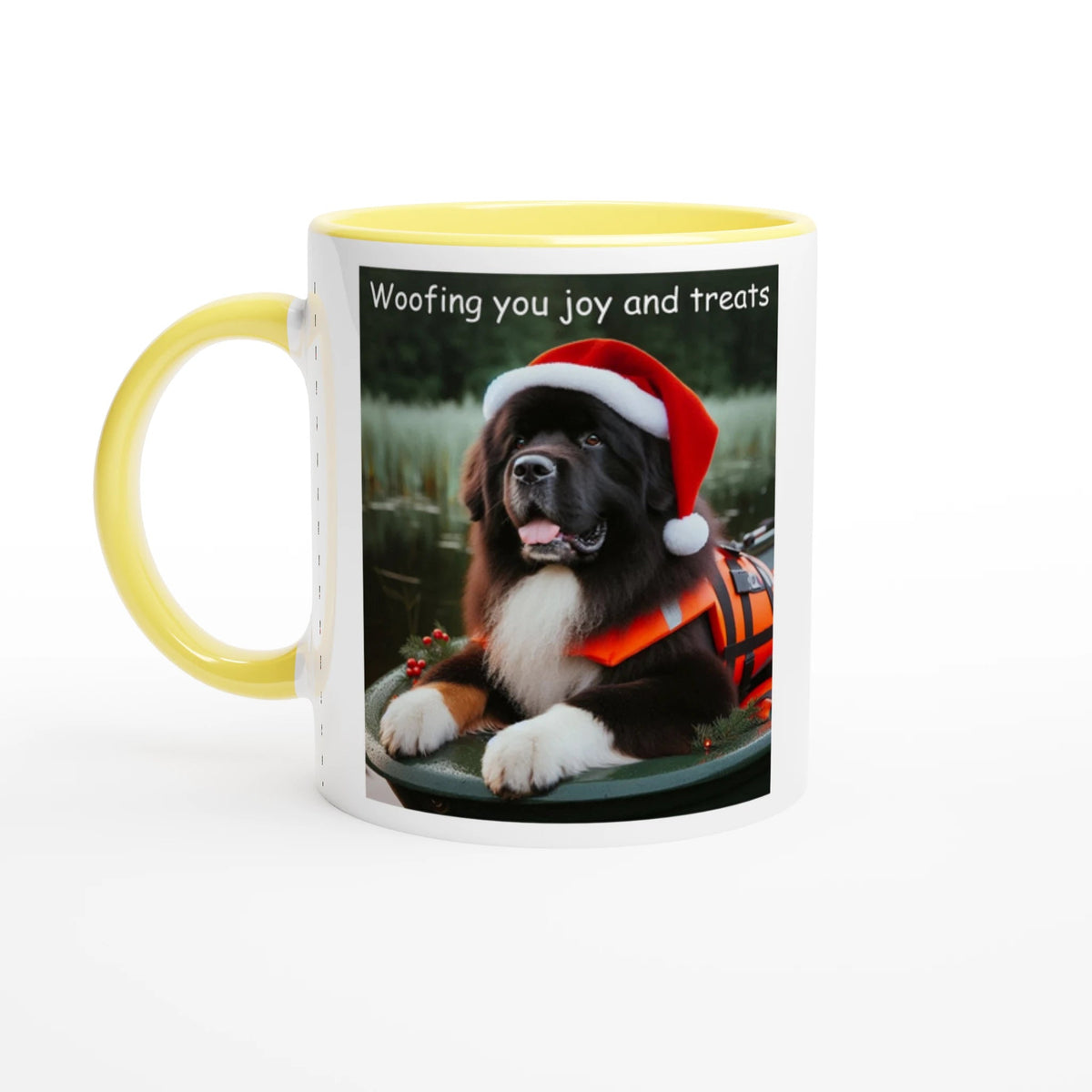 Bernese Mountain Dog Christmas Mug with Colour Inside - Petselfie