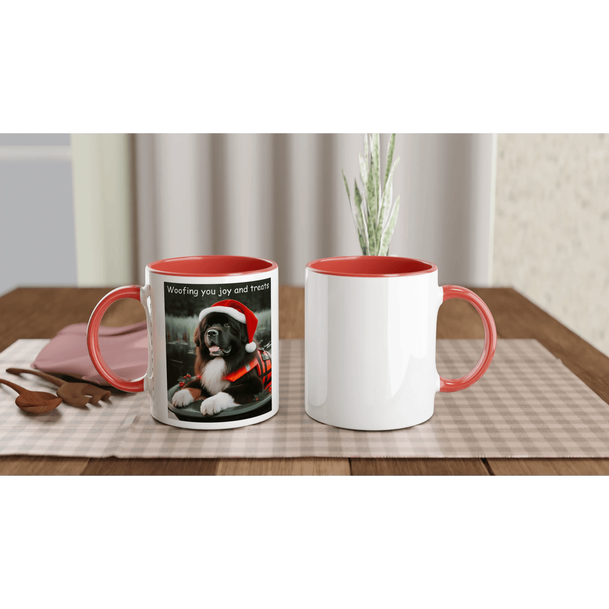 Bernese Mountain Dog Christmas Mug with Colour Inside - Petselfie