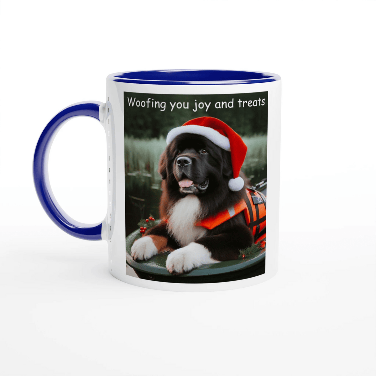 Bernese Mountain Dog Christmas Mug with Colour Inside - Petselfie