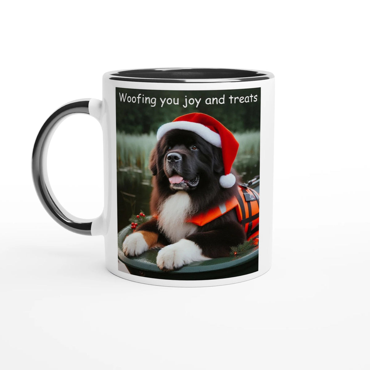 Bernese Mountain Dog Christmas Mug with Colour Inside - Petselfie