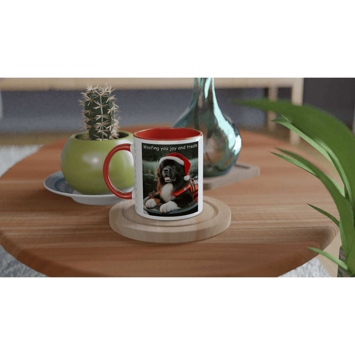 Bernese Mountain Dog Christmas Mug with Colour Inside - Petselfie