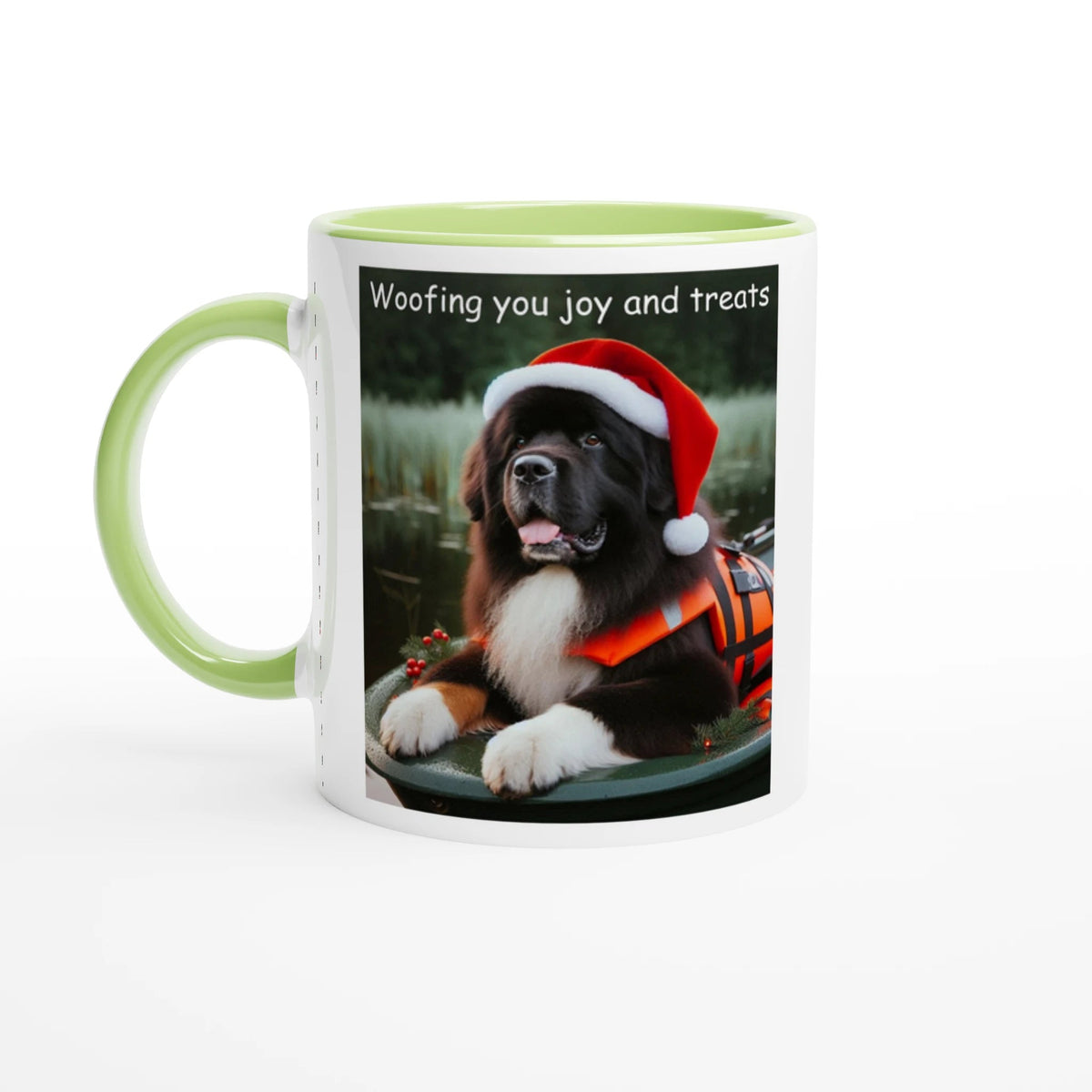 Bernese Mountain Dog Christmas Mug with Colour Inside - Petselfie