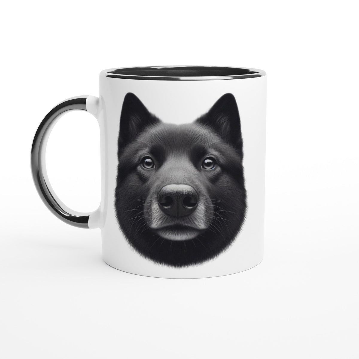 Black Norwegian Elkhound Ceramic Mug - PetSelfie - Petselfie