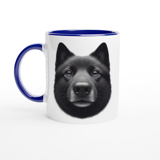 Black Norwegian Elkhound Ceramic Mug - PetSelfie - Petselfie