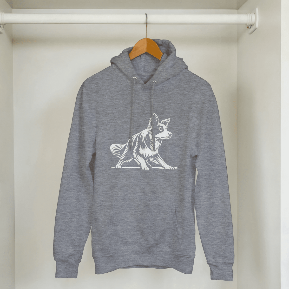 Border Collie Silhouette Pullover Hoodie - Petselfie