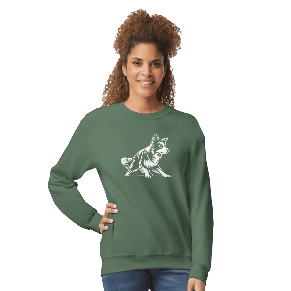 Border Collie Silhouette Sweatshirt - Petselfie