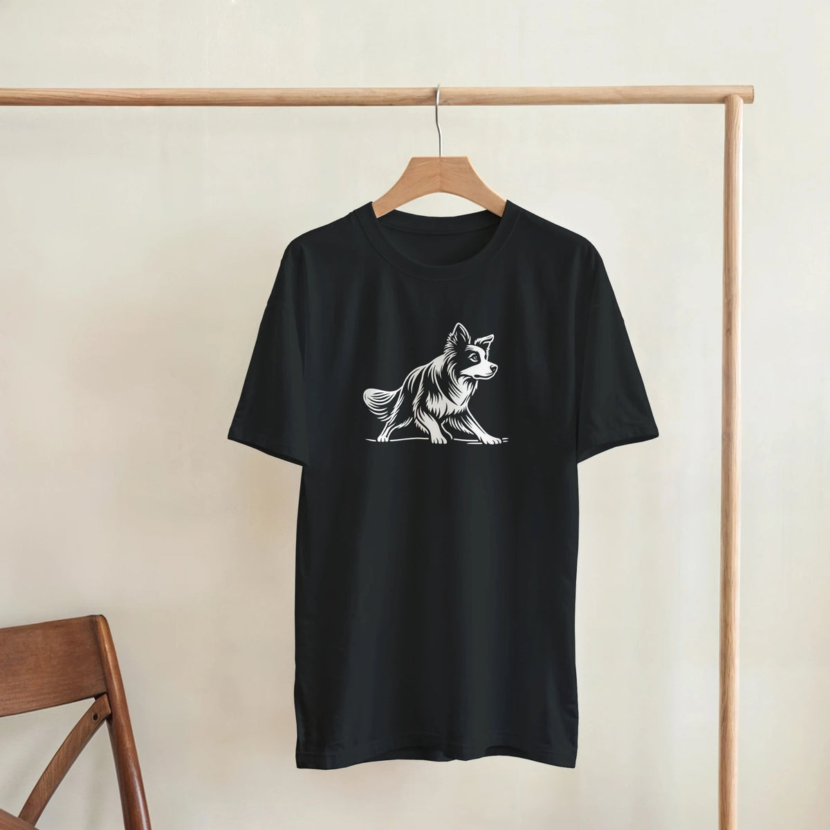 Border Collie Silhouette T-shirt - Petselfie