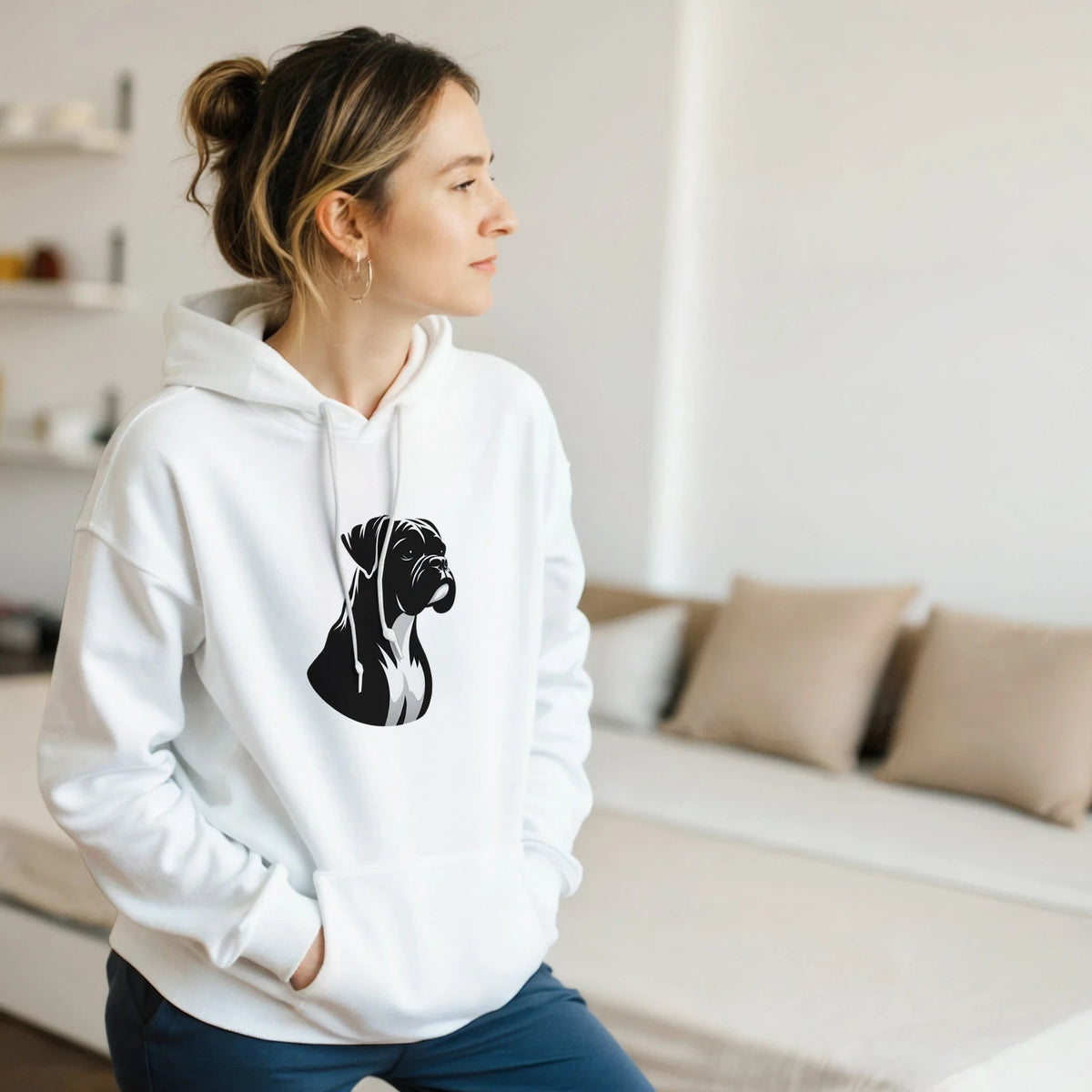 Boxer Silhouette Hoodie - Petselfie
