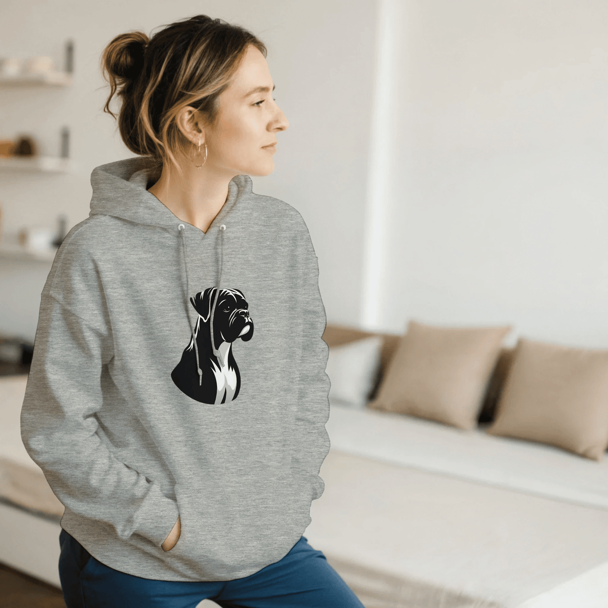 Boxer Silhouette Hoodie - Petselfie