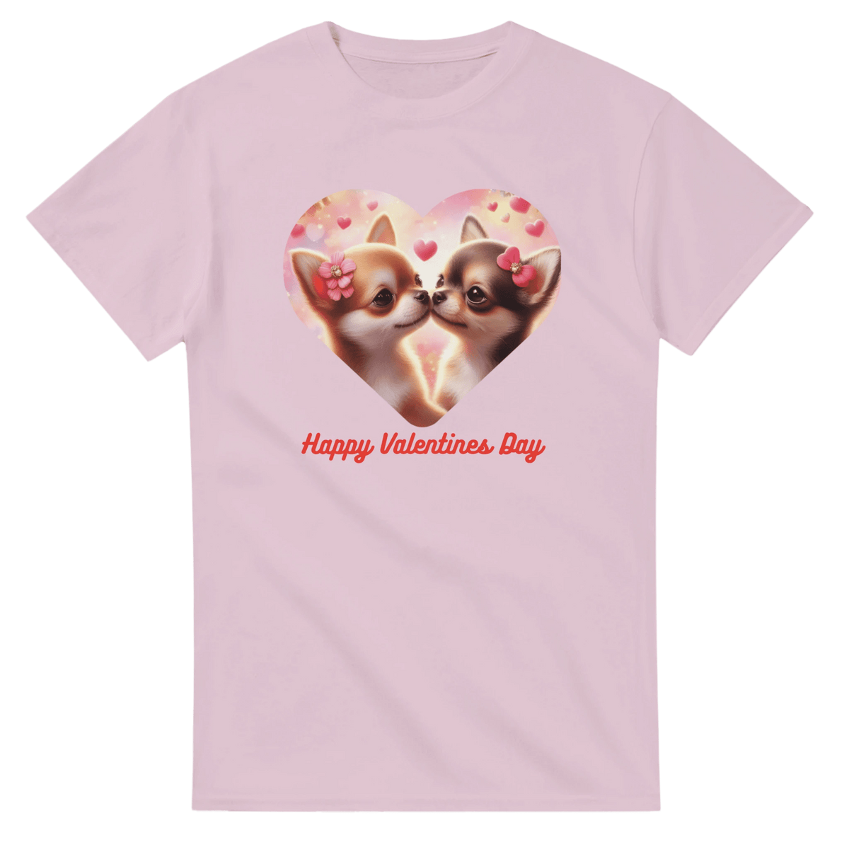 Chihuahuas Kissing Valentine T-shirt - Petselfie