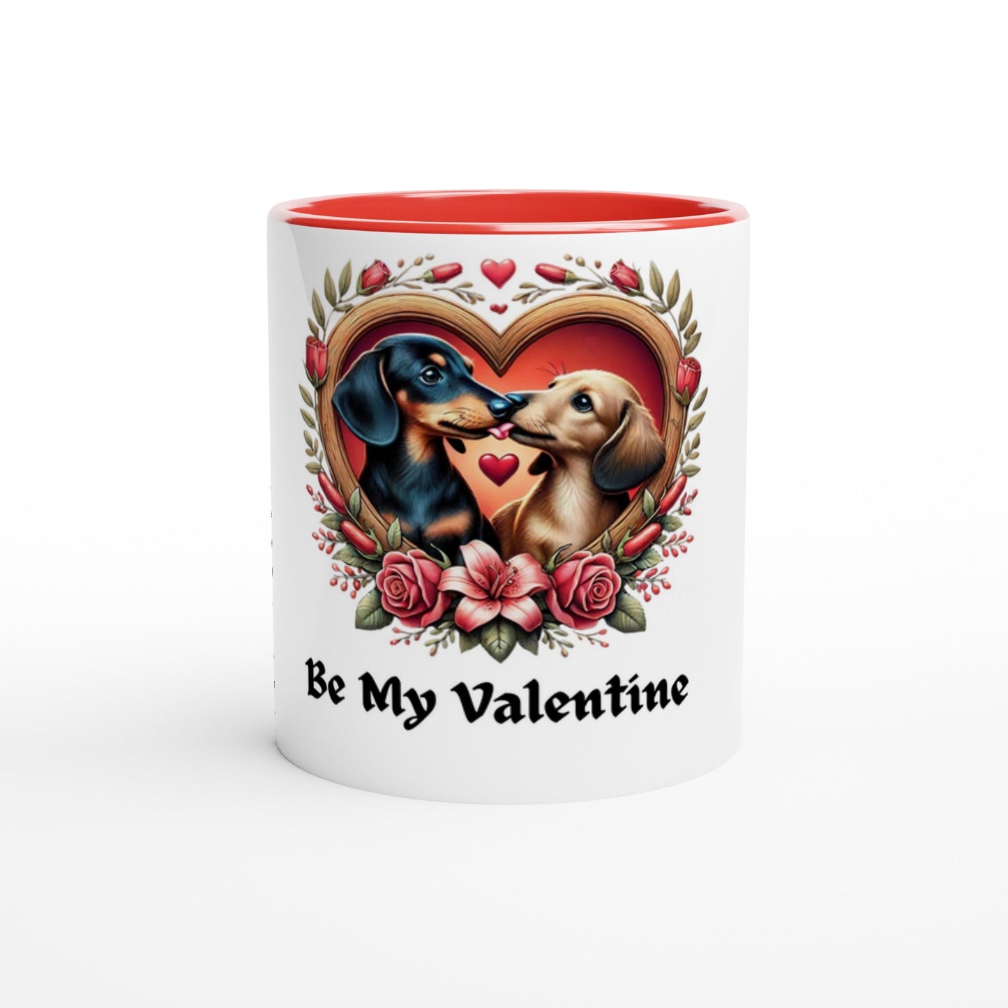 Dachshunds Kissing Valentine Mug - Petselfie
