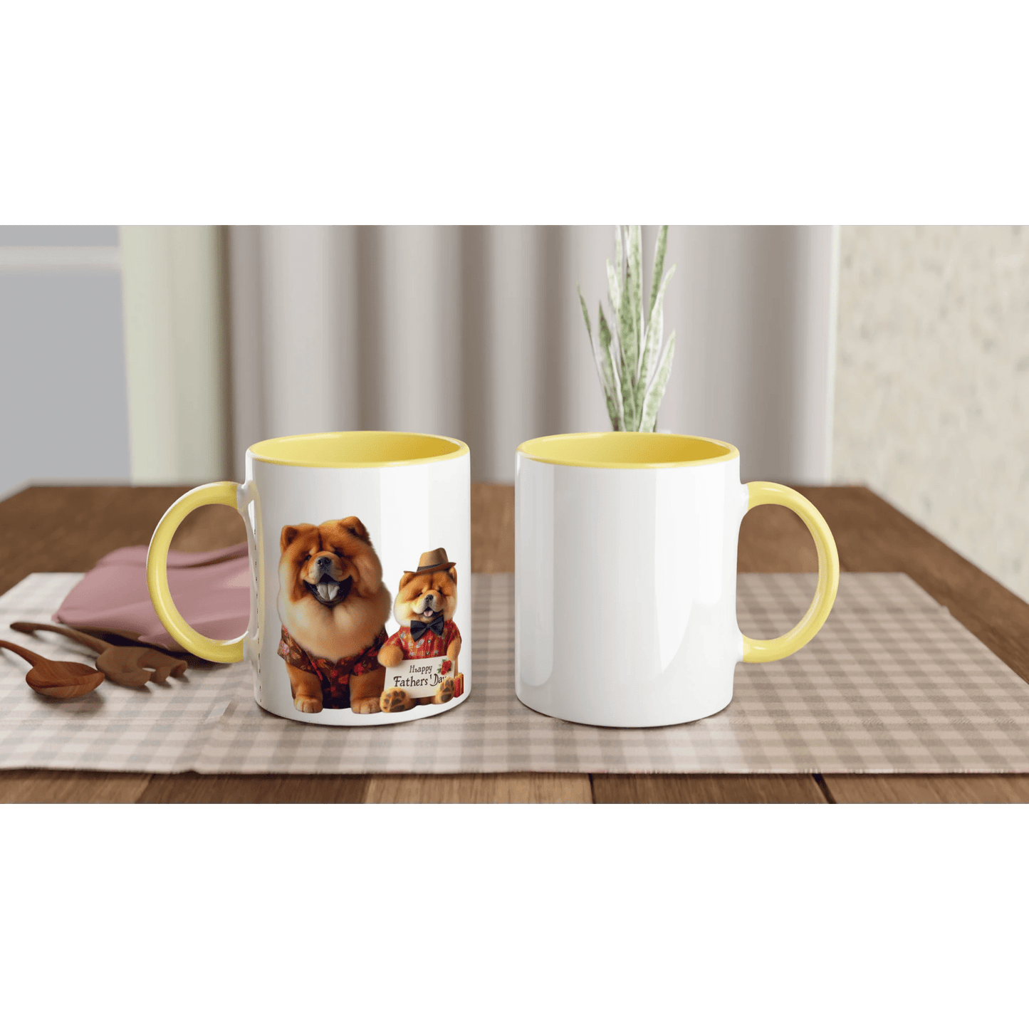 Fathers Day Chow Chow Mug with Colour Inside - Petselfie