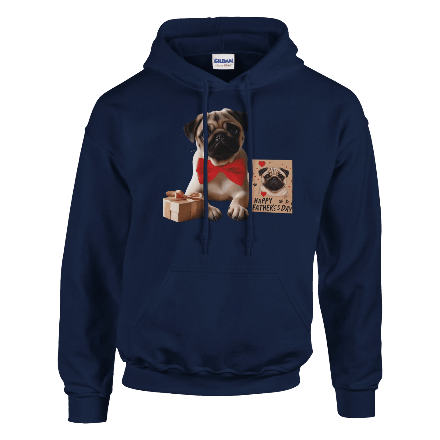 Fathers day Pug Pullover Hoodie - Petselfie