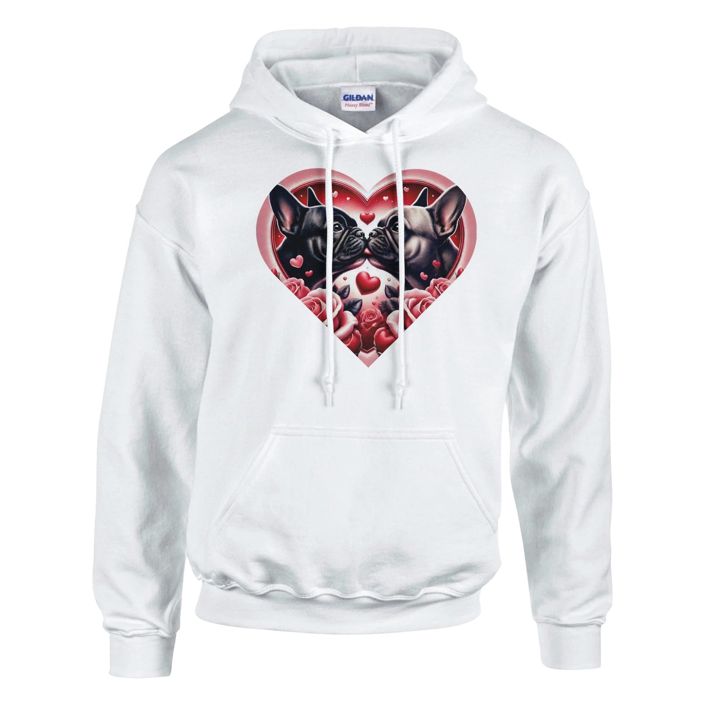 French Bulldogs Kissing Valentine Hoodie - Petselfie