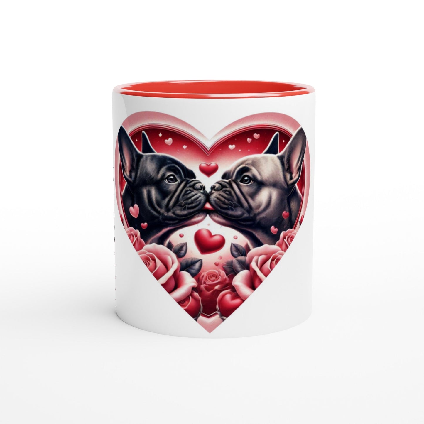 French Bulldogs Kissing Valentine Mug - Petselfie