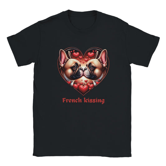 Frenchies French Kissing Valentine T-shirt - Petselfie