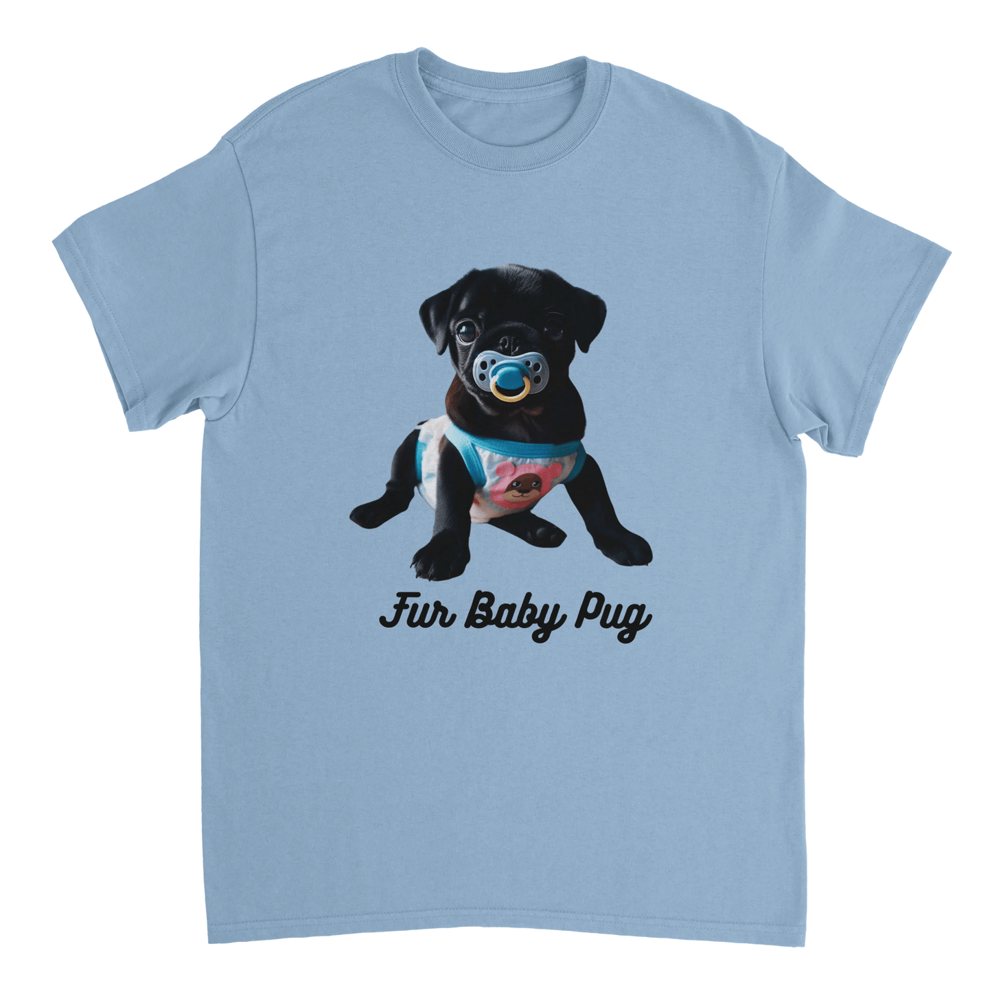 Fur Baby Black Pug T-shirt - Petselfie