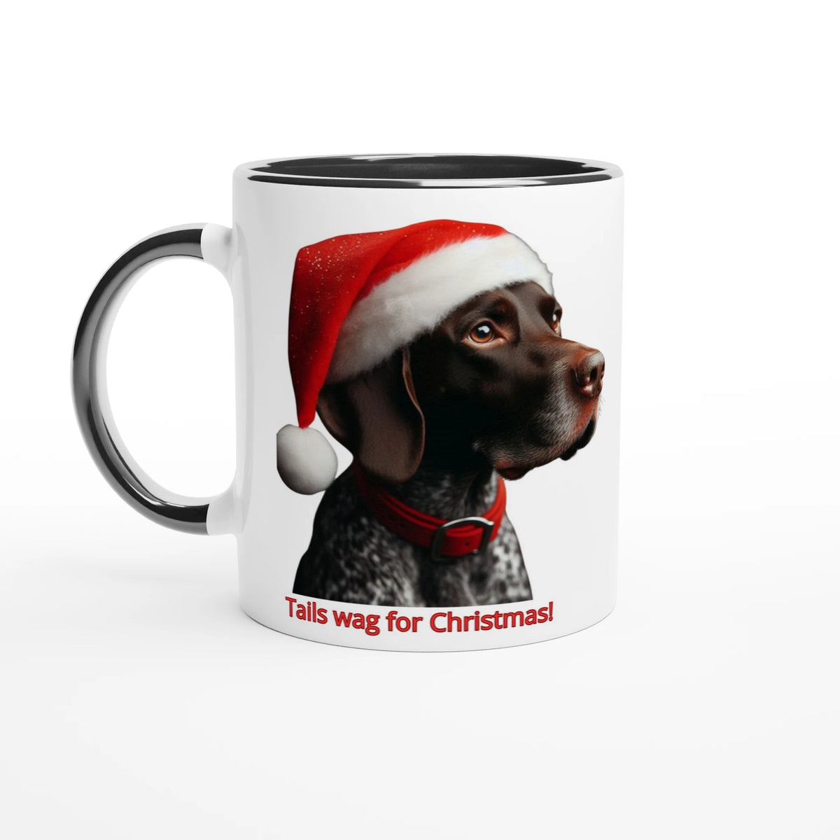 German Shorthaired Pointer Christmas Mug with Colour Inside - Petselfie