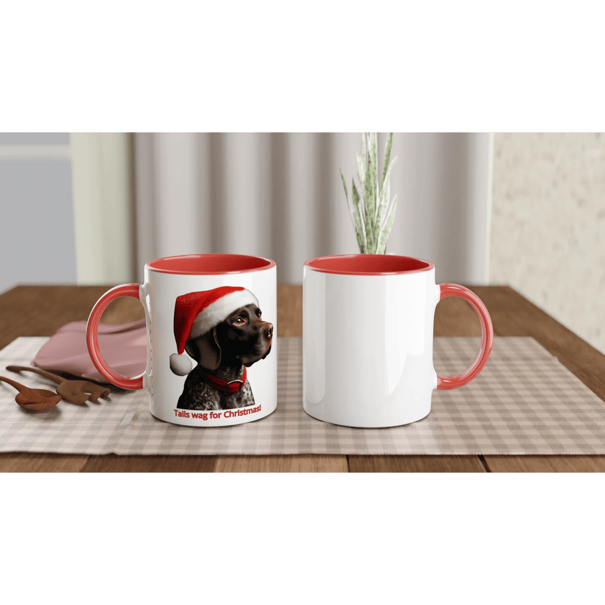 German Shorthaired Pointer Christmas Mug with Colour Inside - Petselfie