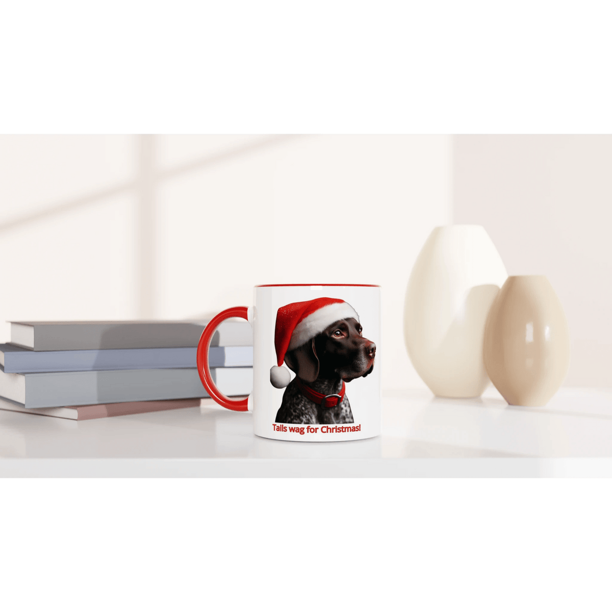 German Shorthaired Pointer Christmas Mug with Colour Inside - Petselfie