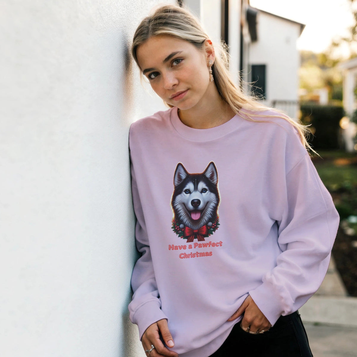 Husky Dog Christmas Crewneck Sweatshirt - Petselfie