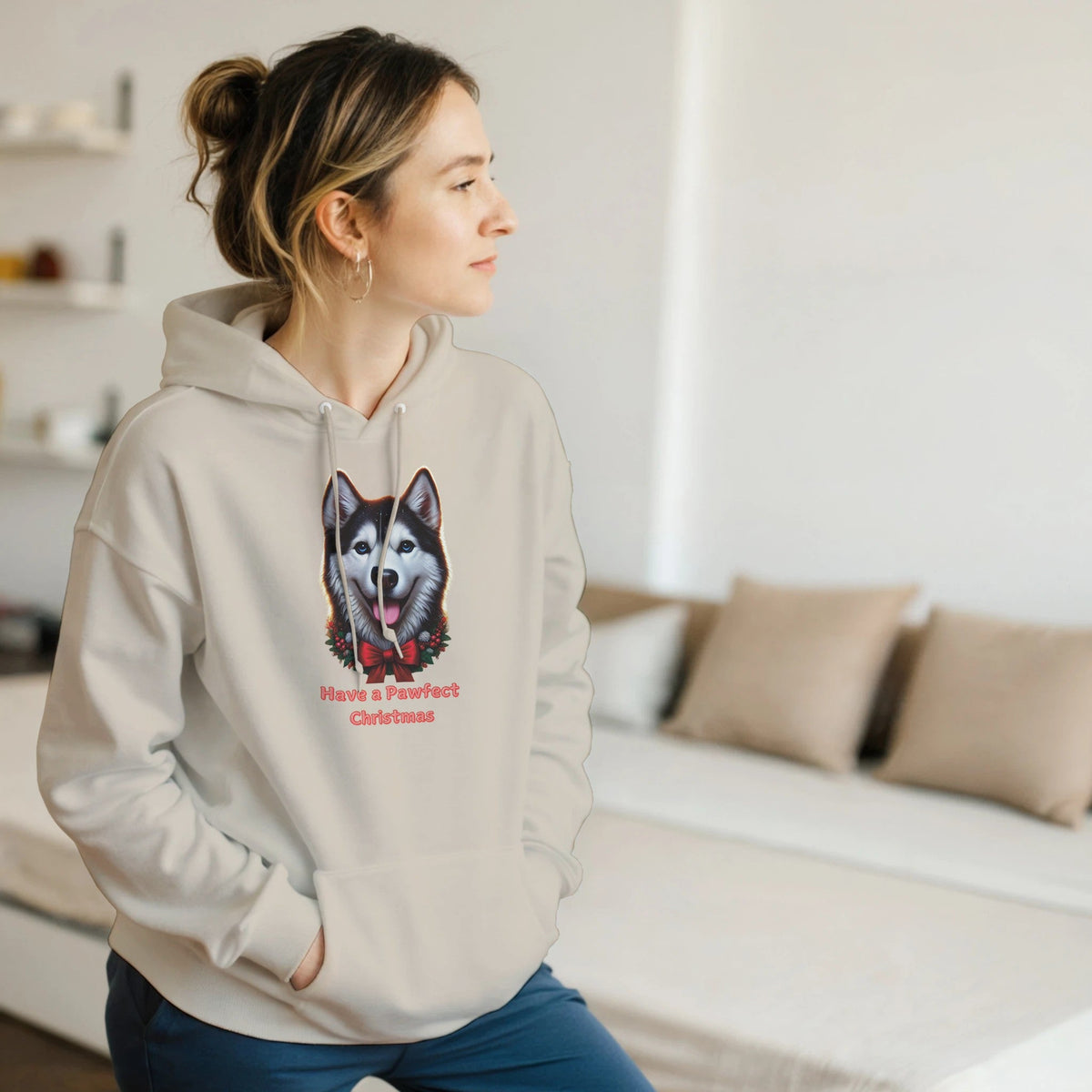 Husky Dog Christmas Hoodie - Petselfie