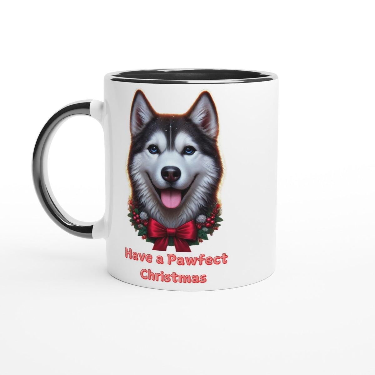 Husky Dog Christmas Mug with Colour Inside - Petselfie