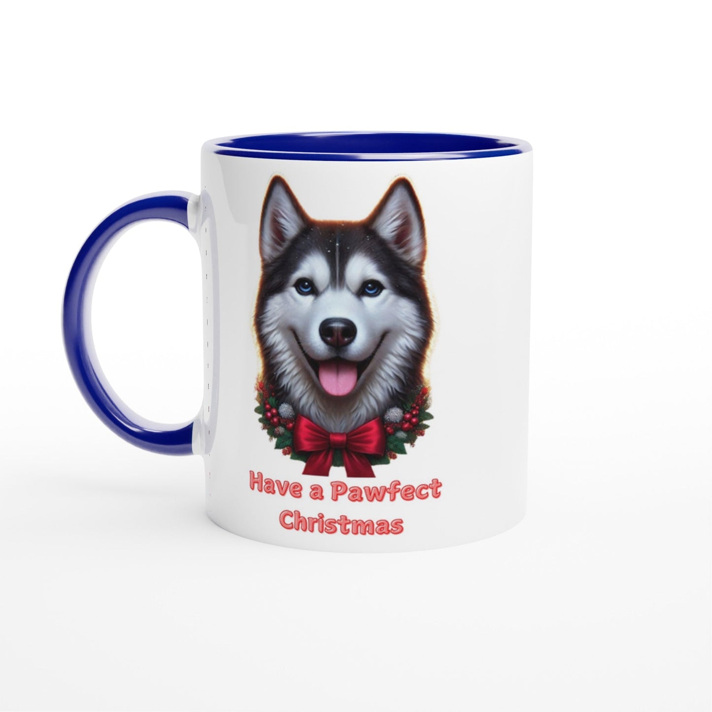 Husky Dog Christmas Mug with Colour Inside - Petselfie
