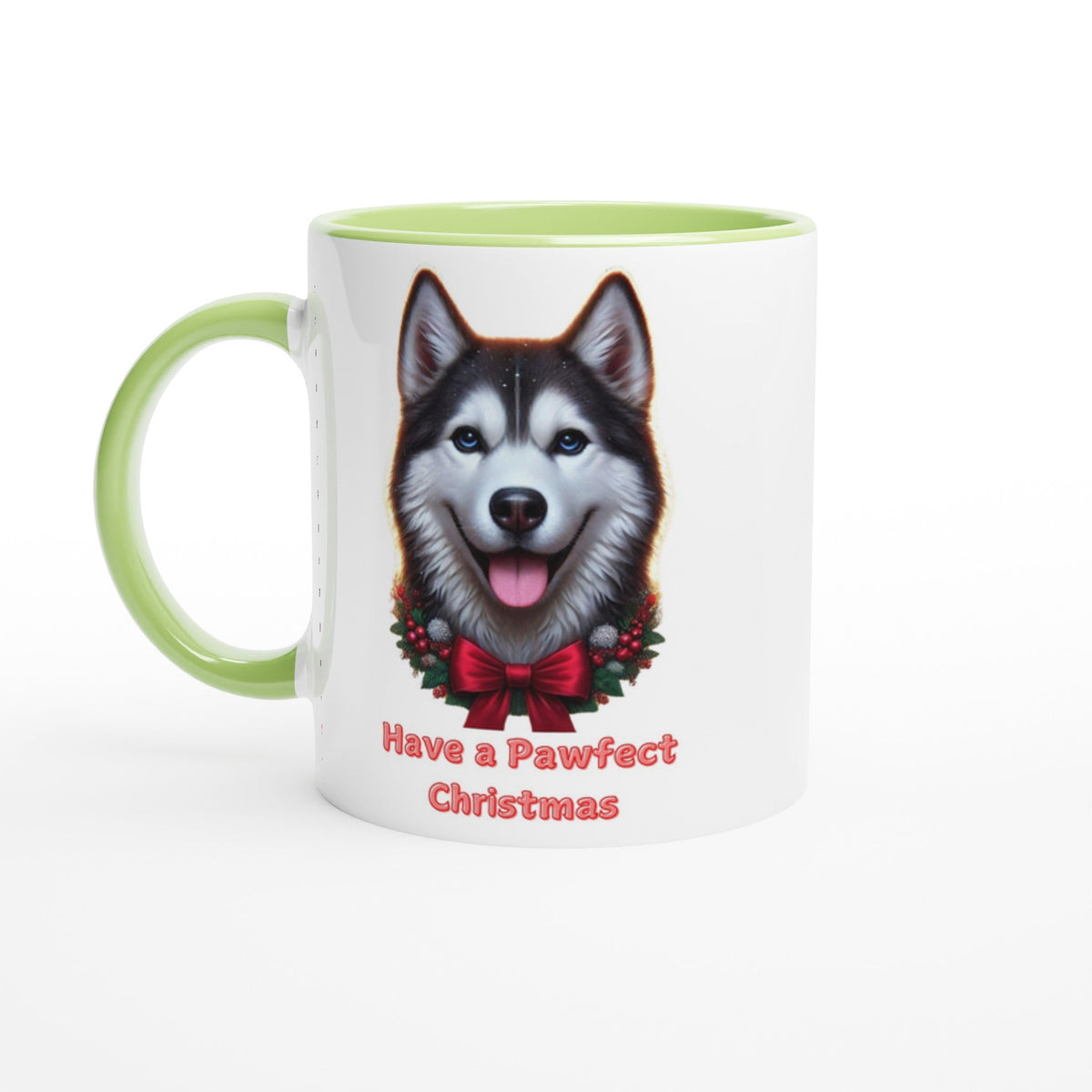 Husky Dog Christmas Mug with Colour Inside - Petselfie
