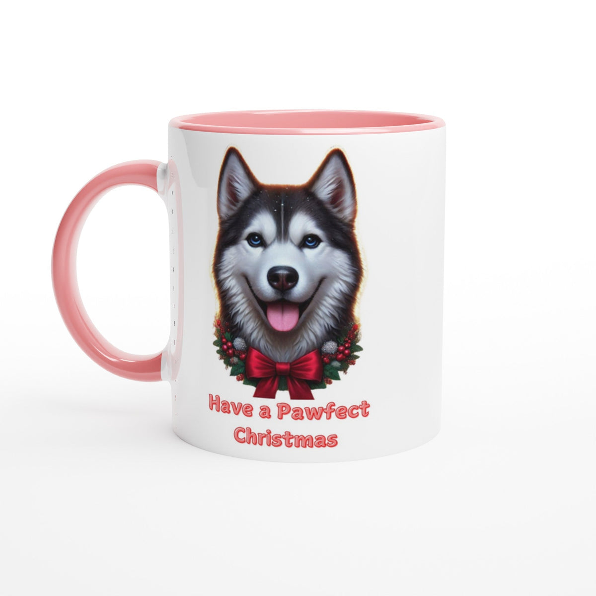 Husky Dog Christmas Mug with Colour Inside - Petselfie