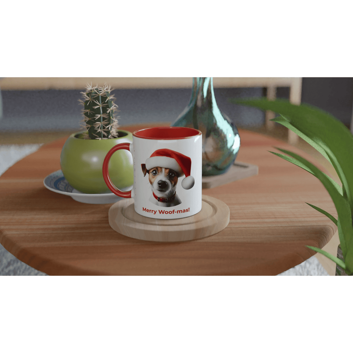 Jack Russell Christmas Mug with Colour Inside - Petselfie