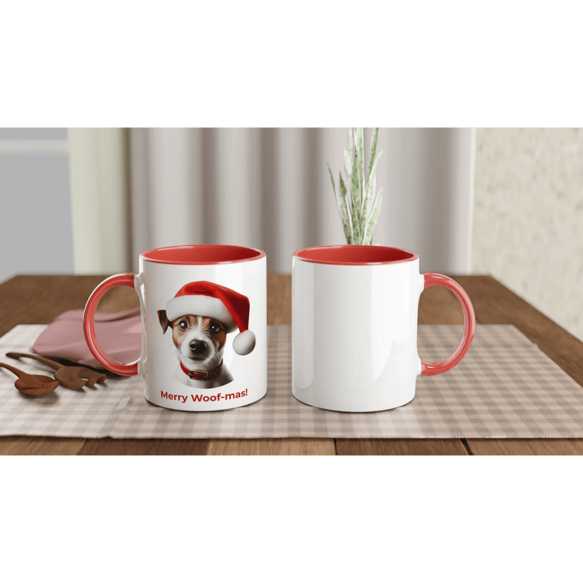 Jack Russell Christmas Mug with Colour Inside - Petselfie