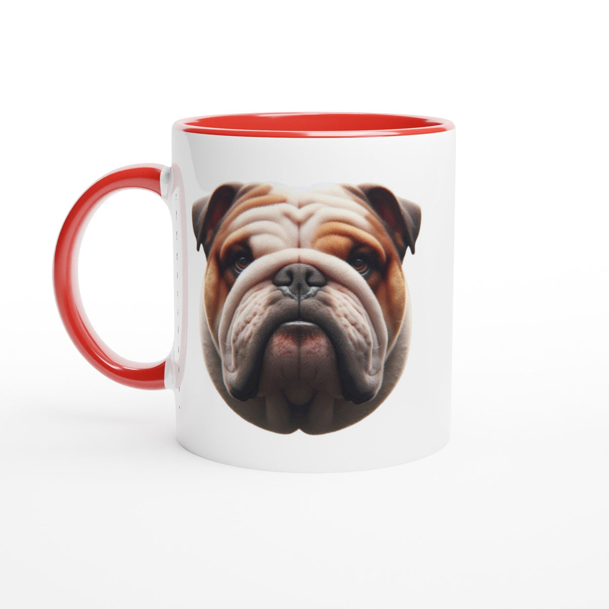 Olde English Bulldogge White 11oz Ceramic Mug with Color Inside - Petselfie