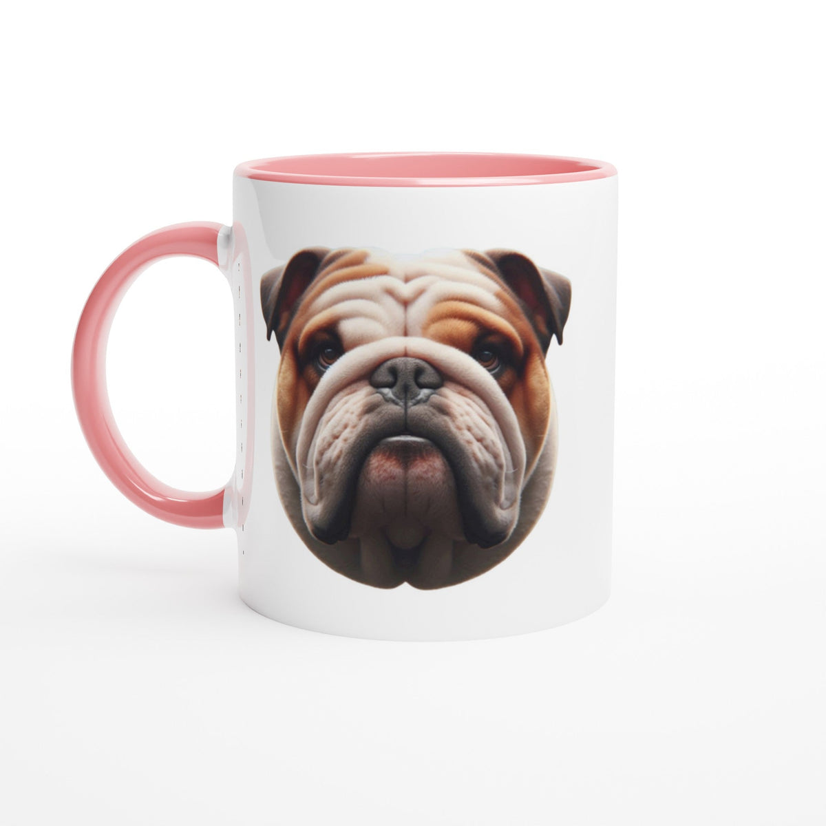 Olde English Bulldogge White 11oz Ceramic Mug with Color Inside - Petselfie