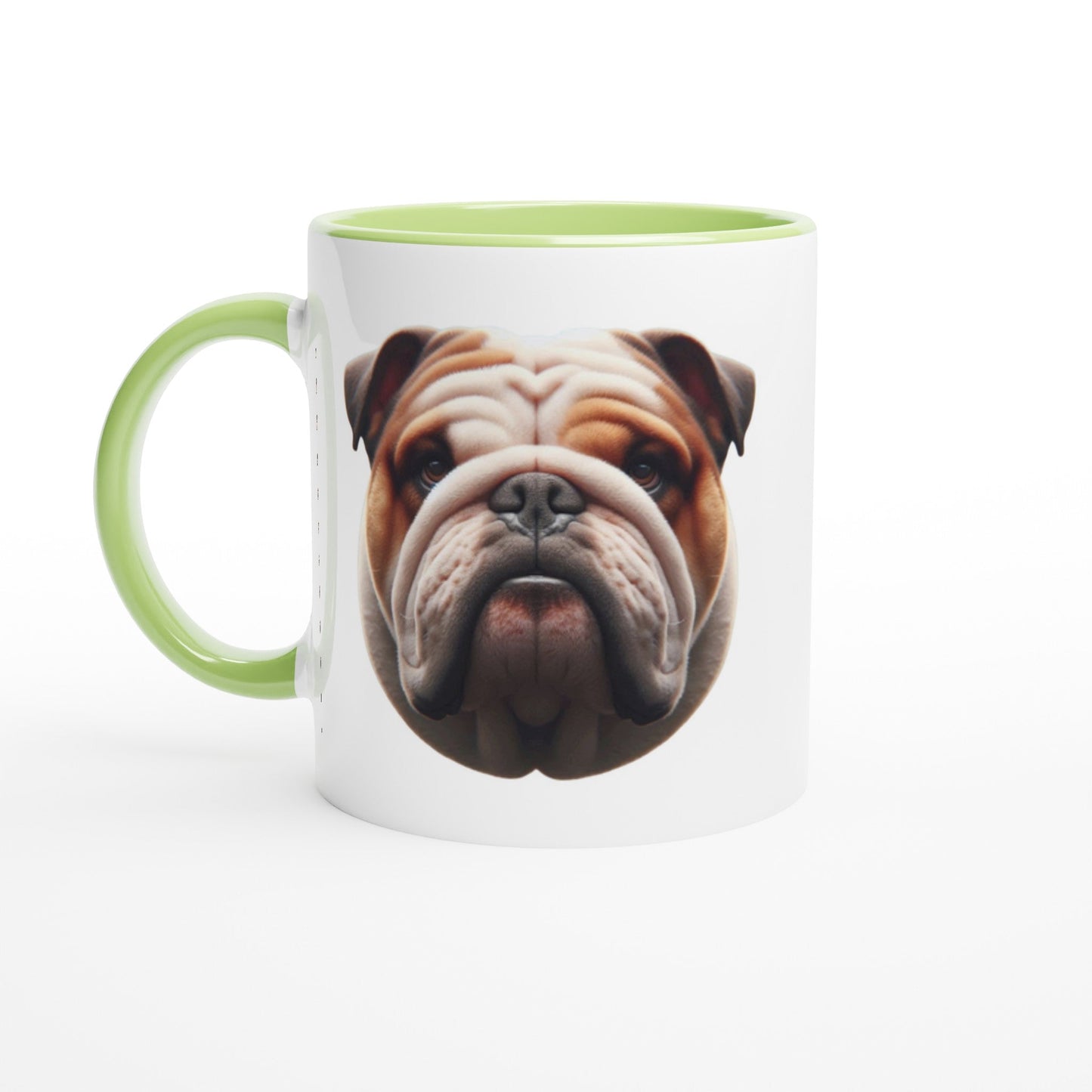 Olde English Bulldogge White 11oz Ceramic Mug with Color Inside - Petselfie