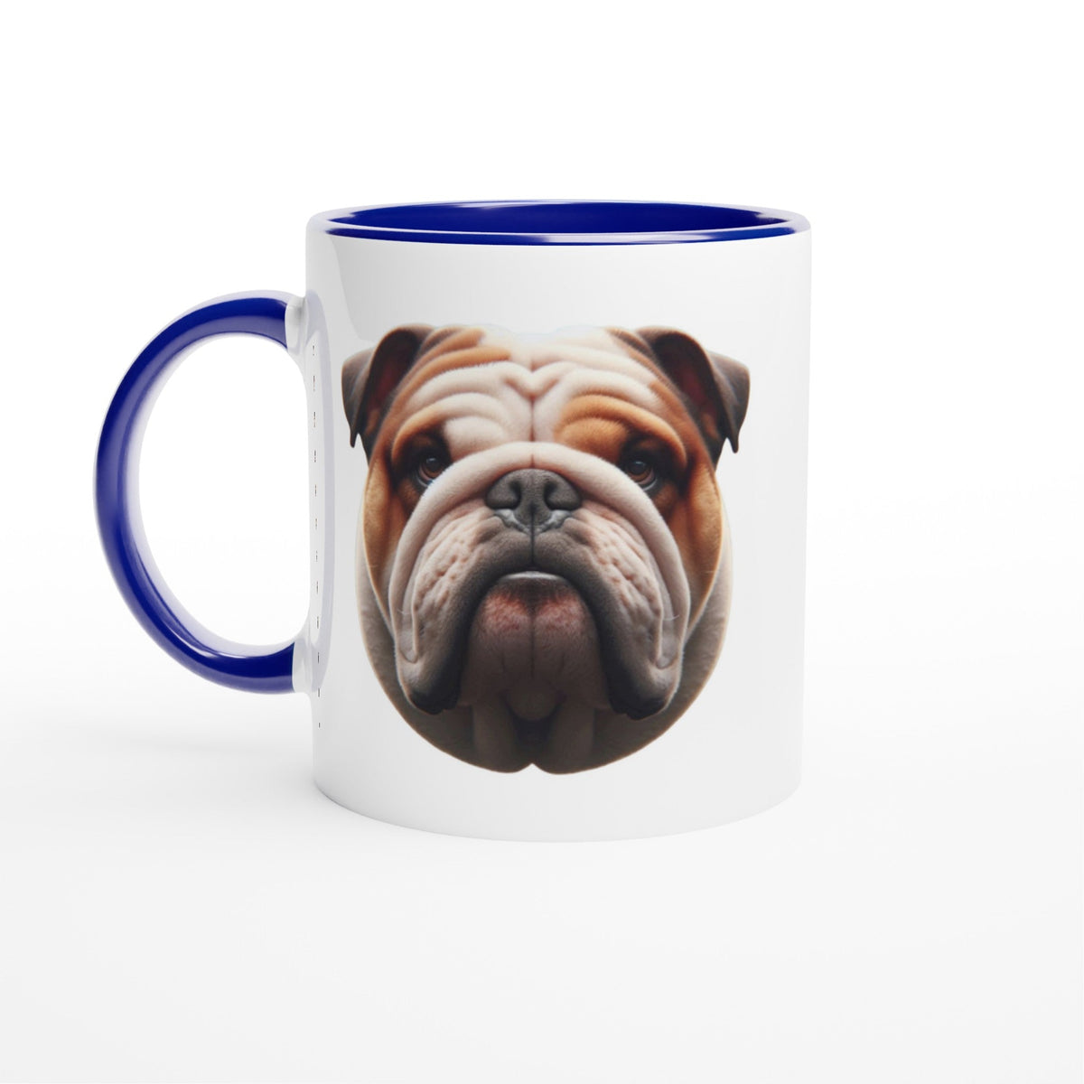 Olde English Bulldogge White 11oz Ceramic Mug with Color Inside - Petselfie