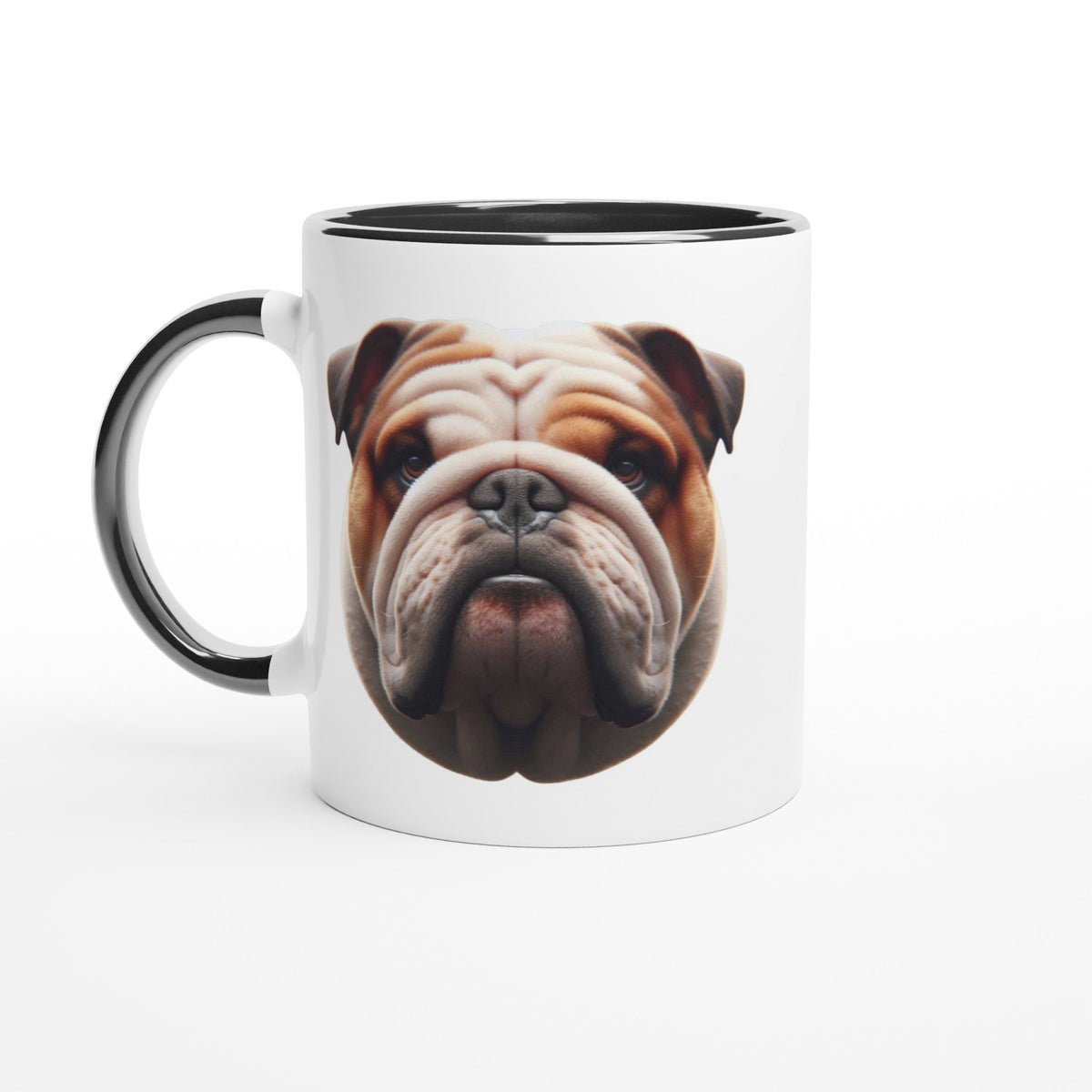 Olde English Bulldogge White 11oz Ceramic Mug with Color Inside - Petselfie