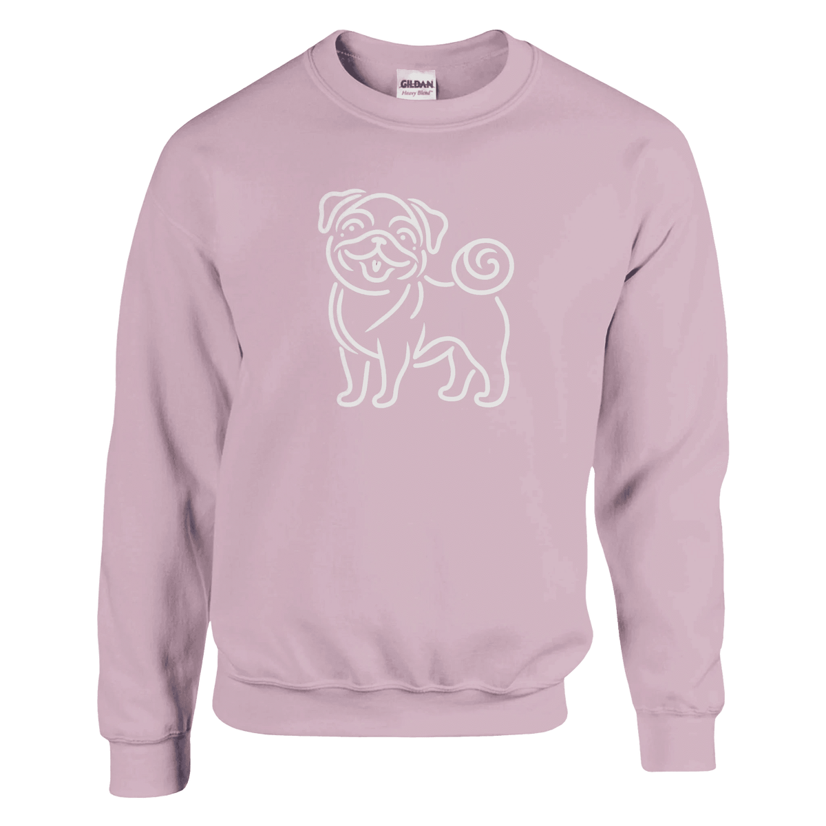 Pug Silhouette Crewneck Sweatshirt - Petselfie