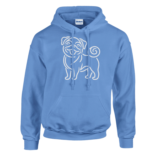 Pug Silhouette Pullover Hoodie - Petselfie