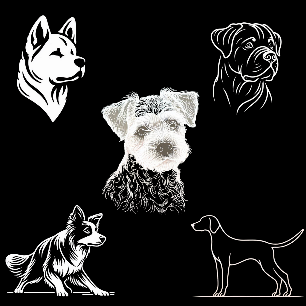 Dog Breed Silhouette Collection