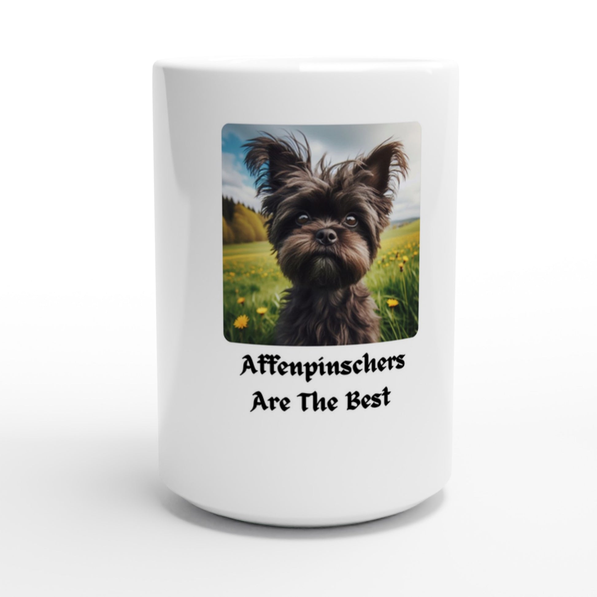 Affenpinscher  White 15oz Ceramic Mug